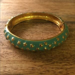 Kenneth Jay Lane turquoise and gold star bangle